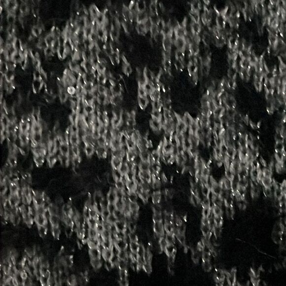 7 For All Mankind Black/Grey Jacquard Knit‎ V-Neck Sweater Size XS - Picture 10 of 12